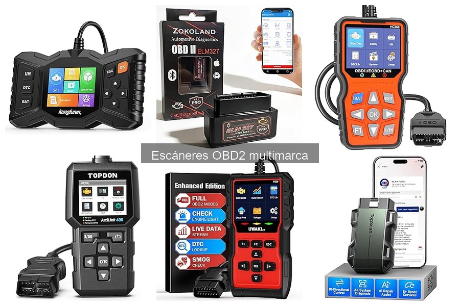 Códigos de error que lee un escáner OBD2 multimarca