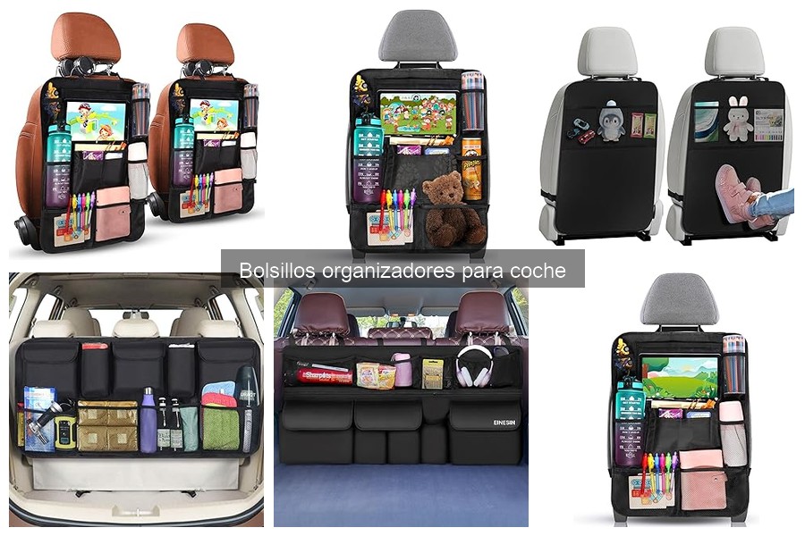 Comparativa de bolsillos organizadores y almacenamiento en coche
