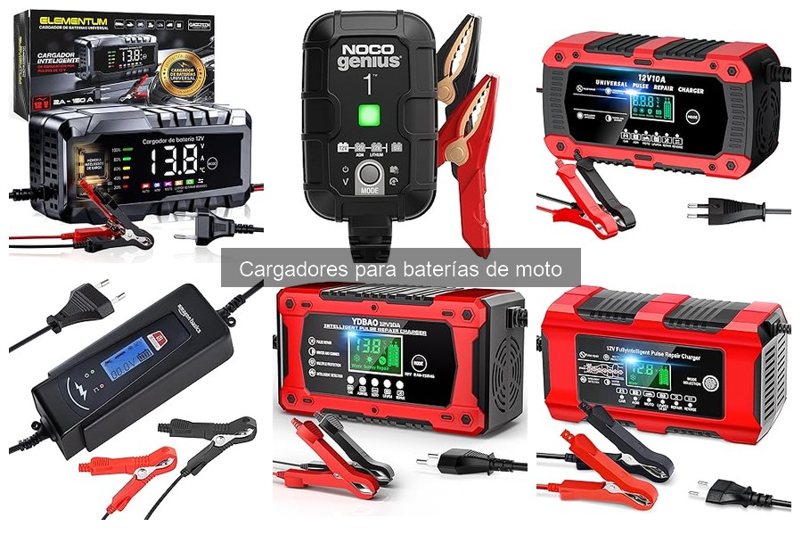 Mantenimiento de batería de moto con cargadores inteligentes