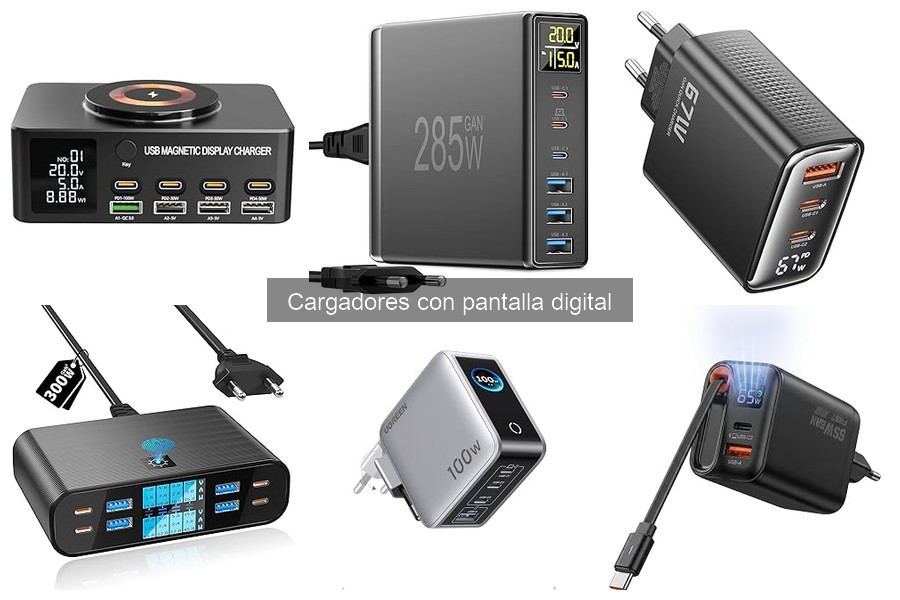 Mejores ofertas en cargadores con pantalla digital