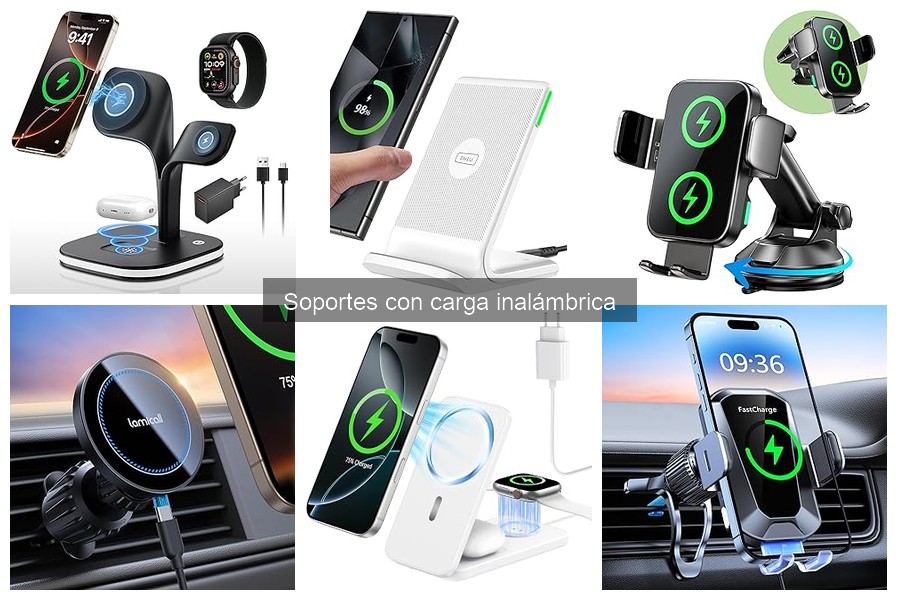 Mejores soportes de carga inalámbrica para coches en 2023