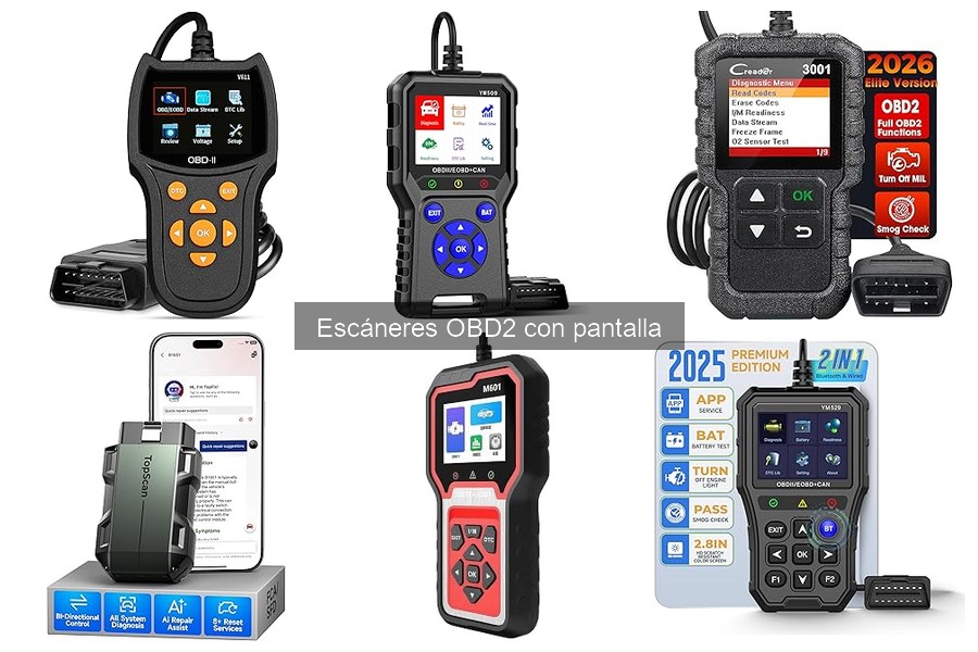 Tipos de escáneres OBD2 con pantalla y sus características