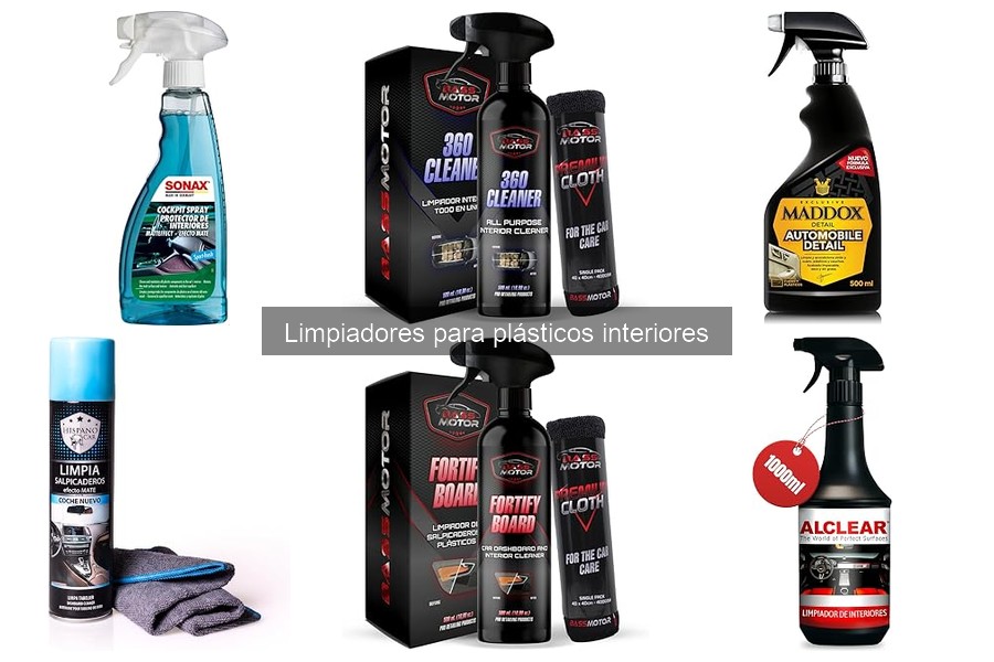 Tipos de limpiadores para plásticos interiores de coche